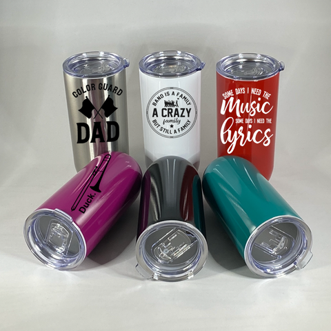 Travel Mug with Your Choice of Music Decal - Clear Lid