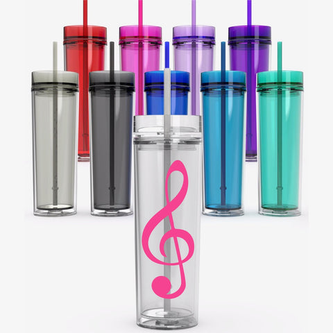 Acrylic Tumbler with Your Choice of Music Decal