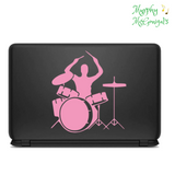 Drum Set Music Vinyl Wall Sticker - Waterproof Home Decor Decal