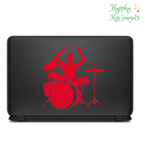 Drum Set Music Vinyl Wall Sticker - Waterproof Home Decor Decal