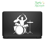 Drum Set Music Vinyl Wall Sticker - Waterproof Home Decor Decal