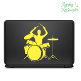 Drum Set Music Vinyl Wall Sticker - Waterproof Home Decor Decal