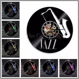 Vinyl Record Backlit Wall Clocks - 11 Jazz & Sax Designs!