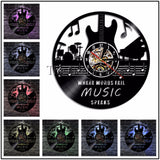 Vinyl Record Backlit Guitar Clocks - Rockin' or Mello - 6 More Designs!