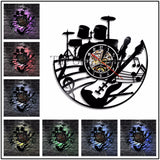 Vinyl Record Backlit Guitar Clocks - Rockin' or Mello - 6 More Designs!
