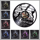 Vinyl Record Backlit Guitar Clocks - Rockin' or Mello - 6 More Designs!
