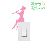 Oboe/Clarinet Player - Female - Vinyl Light Switch Wall Decal