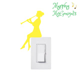 Oboe/Clarinet Player - Female - Vinyl Light Switch Wall Decal