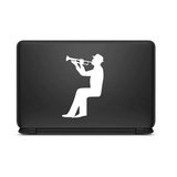 Trumpet Player Vinyl Light Switch Wall Sticker Decal