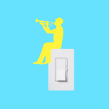 Trumpet Player Vinyl Light Switch Wall Sticker Decal
