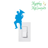 Tuba Player Vinyl Light Switch Wall Sticker