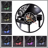 Grand Piano Vinyl Record Wall Clock with LED Backlight Option