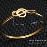 Stainless Steel Treble Clef or Guitar Band Bracelet