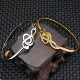 Stainless Steel Treble Clef or Guitar Band Bracelet