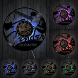 Fender Telecaster Vinyl Record Clock with Optional Backlighting
