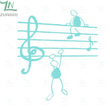 Music Note People Vinyl Wall Decal