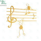 Music Note People Vinyl Wall Decal