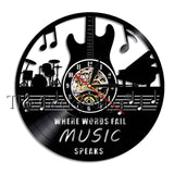 Vinyl Record Backlit Guitar Clocks - Rockin' or Mello - 6 More Designs!