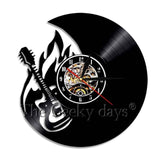 Vinyl Record Backlit Guitar Clocks - Rockin' or Mello - 6 More Designs!