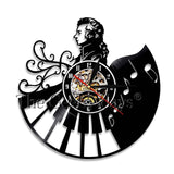 Mozart on the Piano - Vinyl Record Backlit Wall Clock