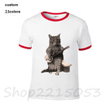 Cat Playing Banjo T-Shirt -Men's