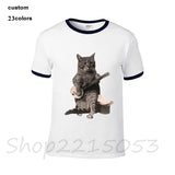 Cat Playing Banjo T-Shirt -Men's