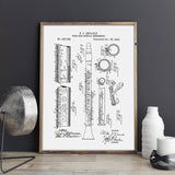 Clarinet Patent Canvas Print