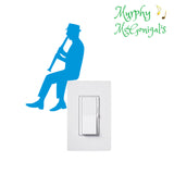 Clarinet/Oboe Player Vinyl Light Switch Wall Art Decal Sticker - Man - Music Magic for your Room!