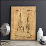 Violin Patent Canvas Print