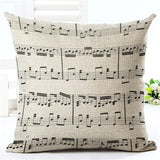 Music Throw Pillows with Soft Canvas Linen Cover -- 37 Beautiful Designs