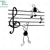 Music Note People Vinyl Wall Decal