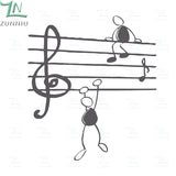Music Note People Vinyl Wall Decal