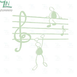 Music Note People Vinyl Wall Decal