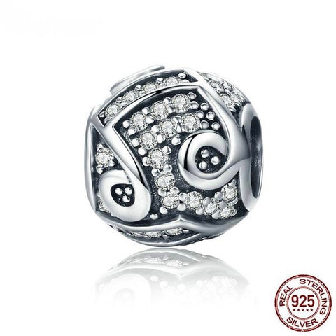 .925 Sterling Silver Round 16th Notes Charm