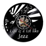 Vinyl Record Backlit Wall Clocks - 11 Jazz & Sax Designs!