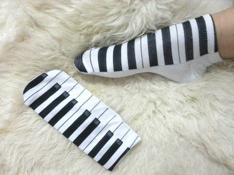Piano Pattern Print Socks