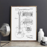 Gibson Les Paul (McCarty) Electric Guitar Patent Canvas Print