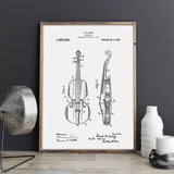 Violin Patent Canvas Print